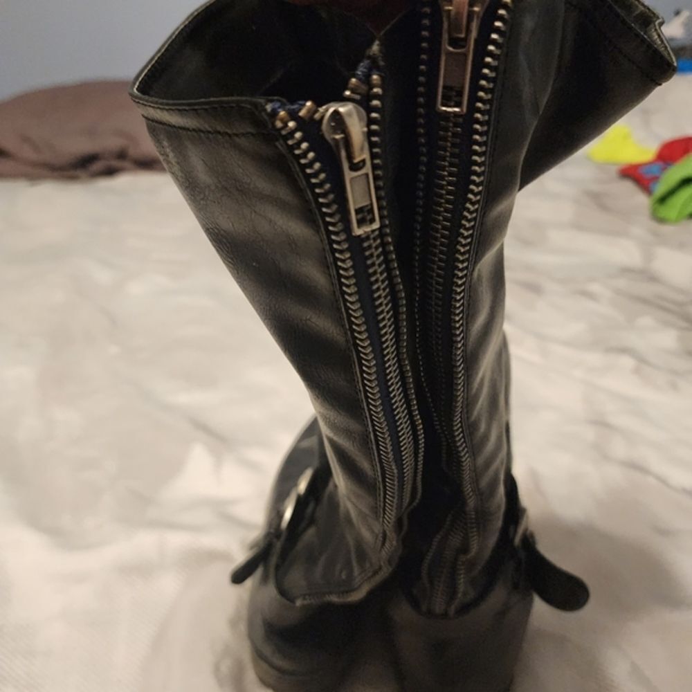 Black Riding Boots, Zip Back. Pink & Pepper Contra Boots. 7M - Picture 9 of 12